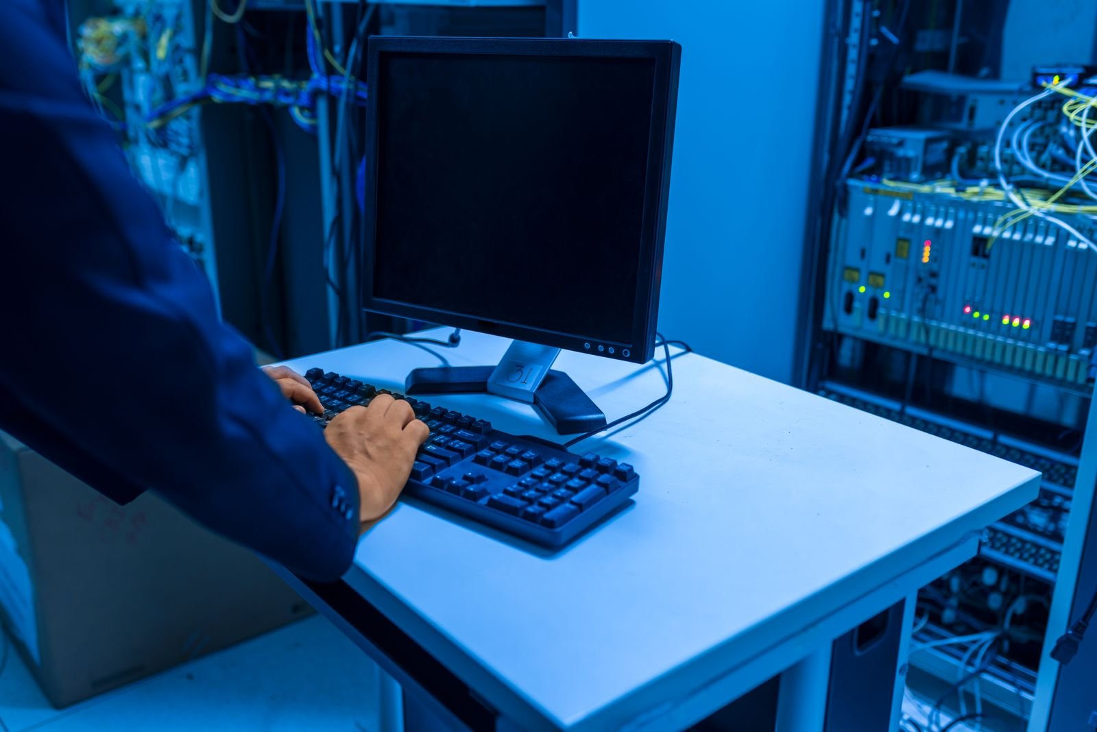 IT support technician at work